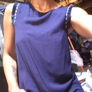 BLUE RAIR Navy Blouse from Francesca's BNWT S